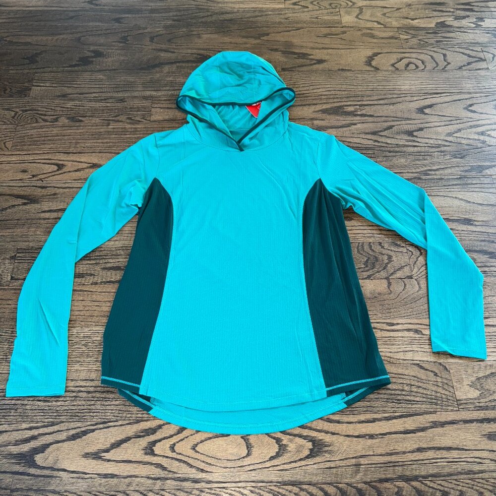 The North Face FlashDry 24/7 Hoodie Women's Medium GreenBlue Performance Top NEW